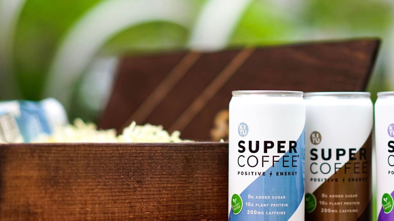 Cans of Super Coffee