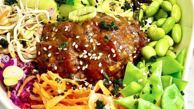 Watermelon tuna poké bowl