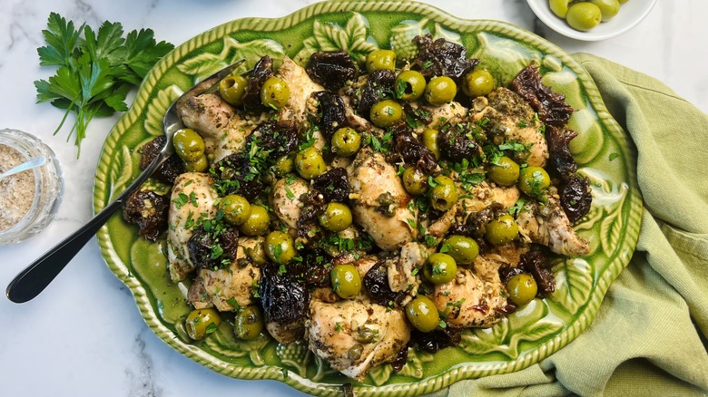 chicken Marbella in serving dish