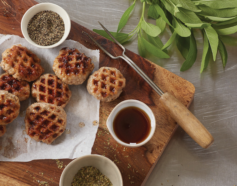 Run your sausage mix through the waffle iron for the meatiest waffles breakfast has ever seen.