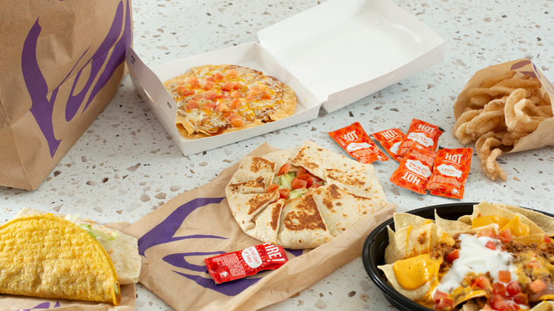 Los Angeles, California, United States - 04-14-2024: A view of a Taco Bell combo meal.