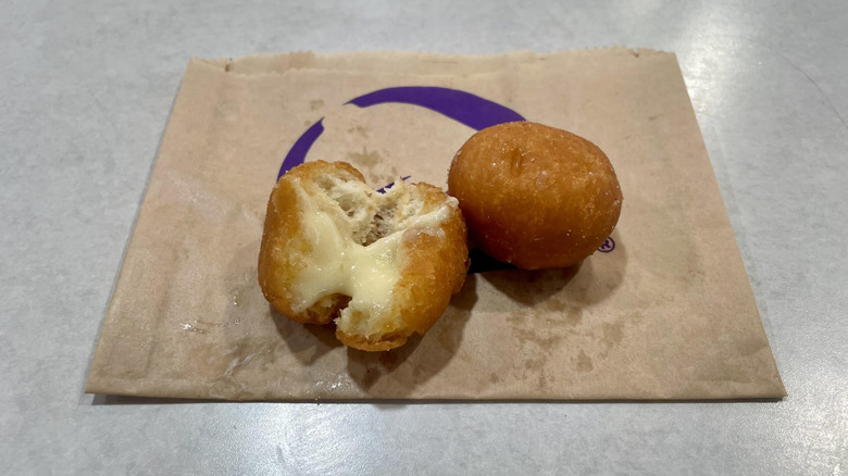 Two Cinnabon Delights on a white table top