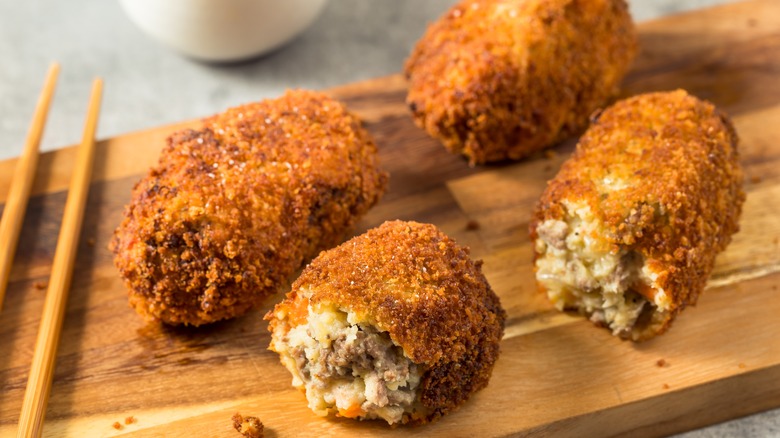 Lamb and potato croquettes
