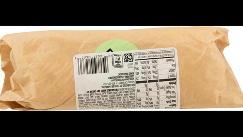 Hannaford rice and bean burrito