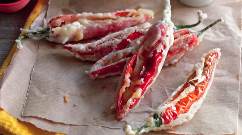 Tempura Cheese-Stuffed Chillies Recipe