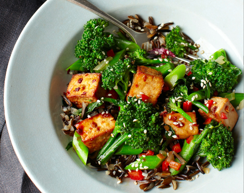 Teriyaki Tofu Broccolette On Wild Rice Recipe