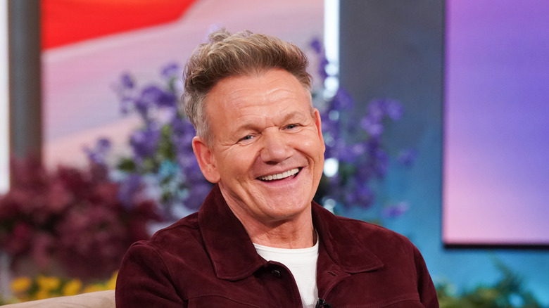 Gordon Ramsay smiling during talk show appearance