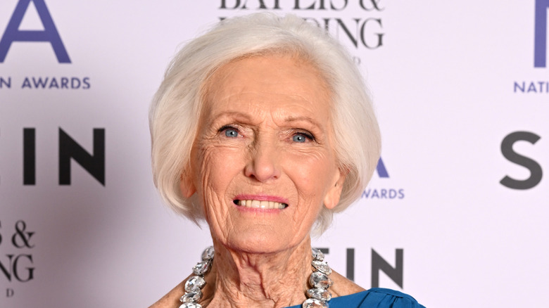 Mary Berry smiling on red carpet