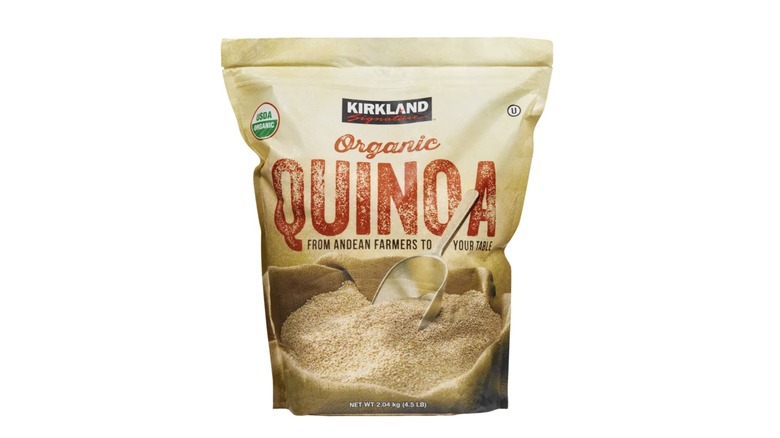 Bag of Kirkland Signature organic quinoa