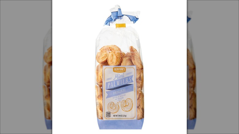 A bag of Benton's Mini Palmiers.