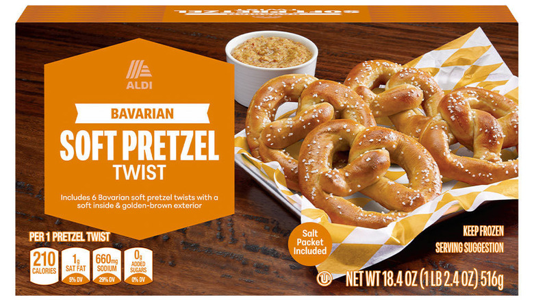 Pictured package of Bavarian soft pretzel twist.