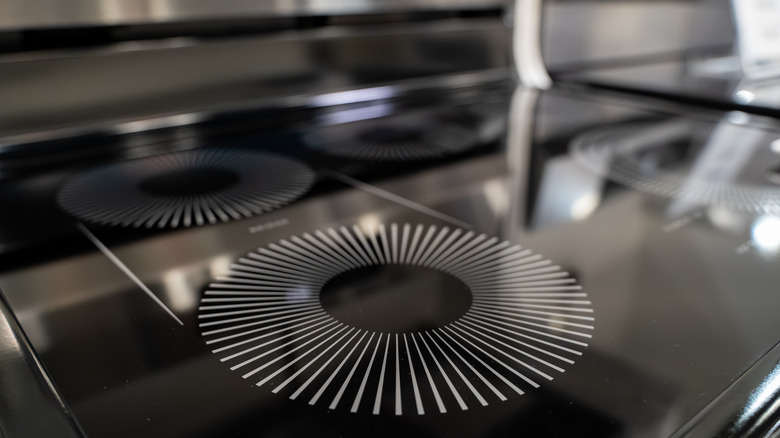 Closeup of an induction burner