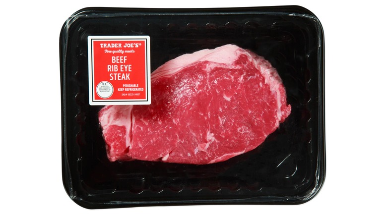 A Trader Joe's Beef rib eye steak.