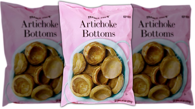A package of Trader Joe's artichoke bottoms.