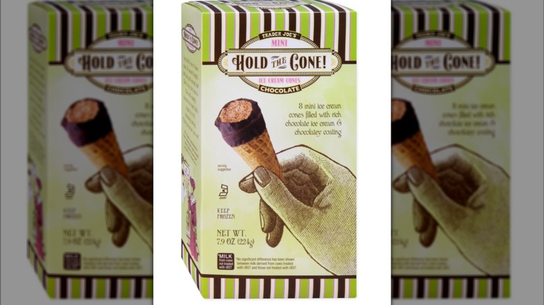 Box of Trader Joe's Chocolate Hold the Cone! Mini Ice Cream Cones