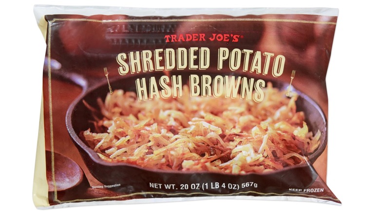 Bag of Trader Joe's shredded potato hash browns