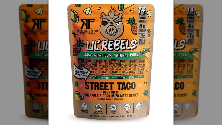 Righteous Felon Craft Jerky Lil Rebels Street Taco Mini Meat Sticks.
