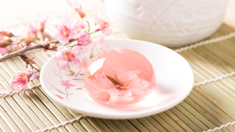 cherry blossom gelatin cake
