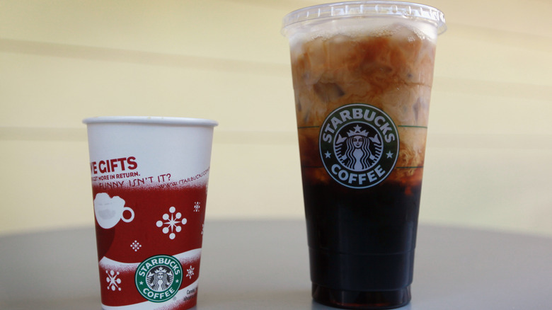 starbucks tall and trenta cup