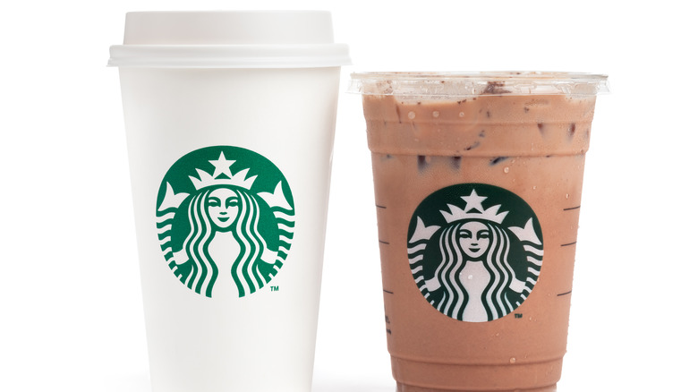 Two Starbucks drinks