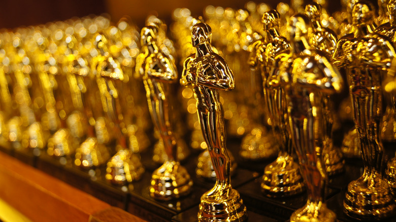 Golden Oscar statuettes