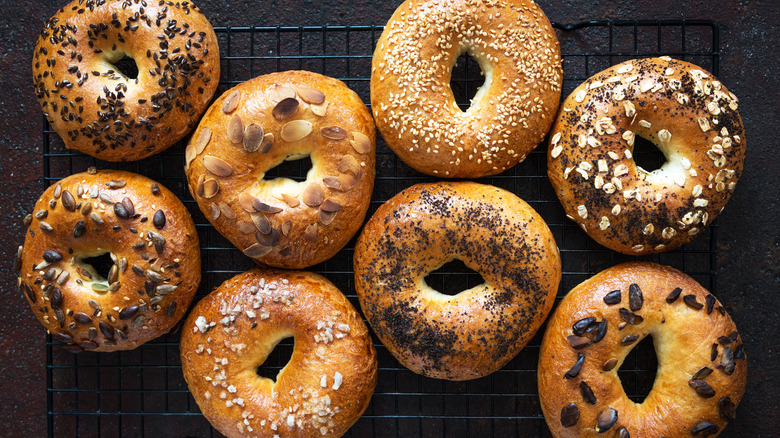 bagels on a cooling rack