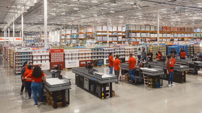 Checkout area of Costco