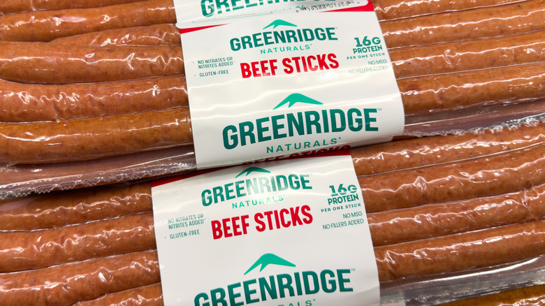 Multiple packages of Greenridge Naturals Beef Snack Sticks