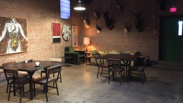 Photographed interior of Full City Rooster.