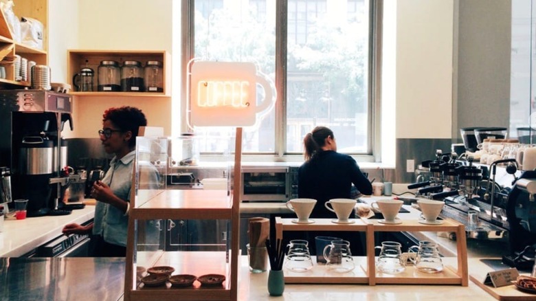 Interior of Weekend Coffee photographed