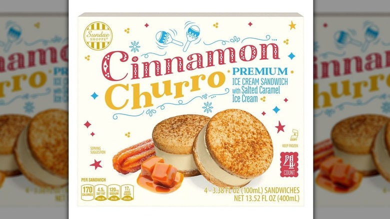 Box of Sundae Shoppe Cinnamon Churro Ice Cream Sandwiches