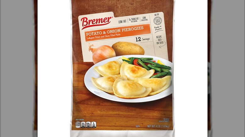 Package of Bremer Potato & Onion Pierogies