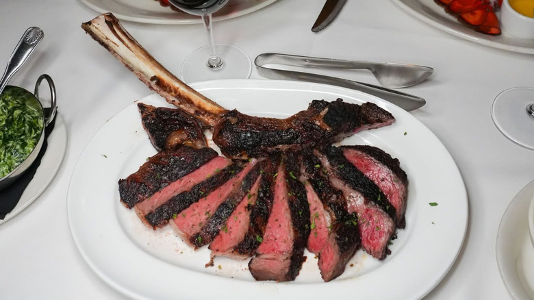 Morton's 36-ounce Tomahawk Ribeye.