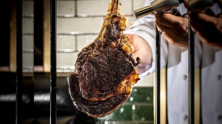 Smith & Wollensky's Swinging Tomahawk.