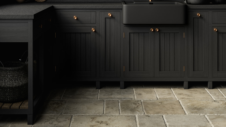 All-black kitchen