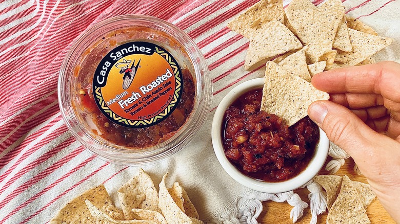 Casa Sanchez Fresh Roasted Tomate & Chile Asado Medium Salsa