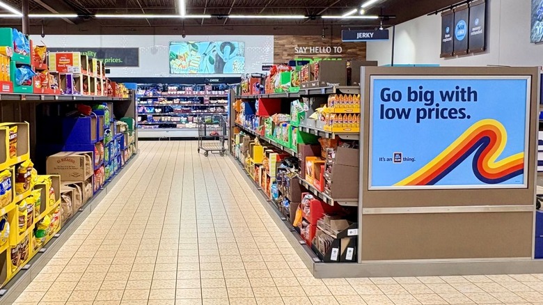 Interior of an Aldi store