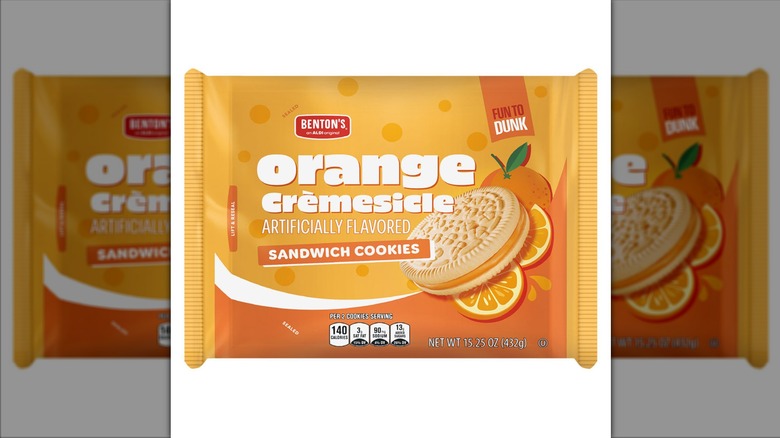 A container of cookies sits against a white background.