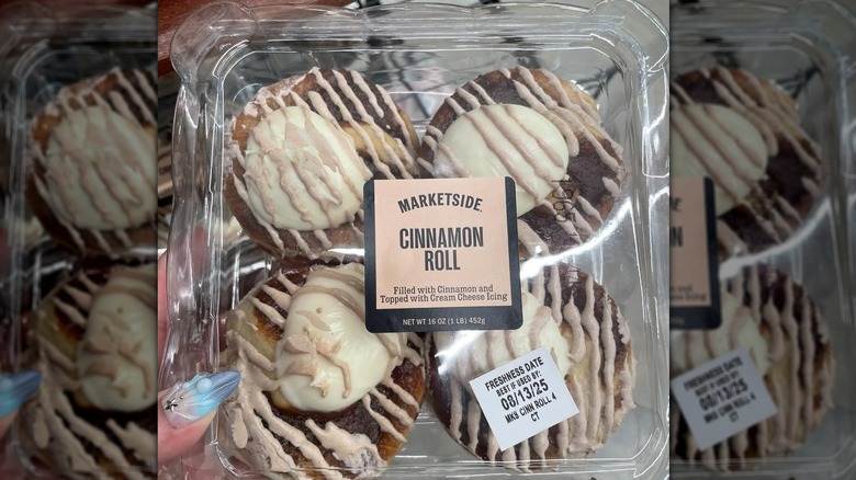 Package of Marketside Cinnamon Rolls
