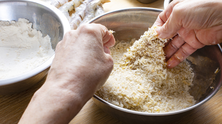 breadcrumbs on fish
