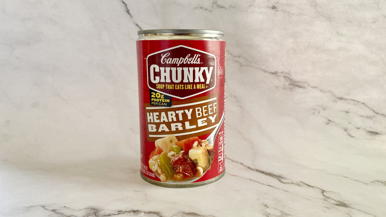 Campbell's Chunky Hearty Beef and Barley Soup can
