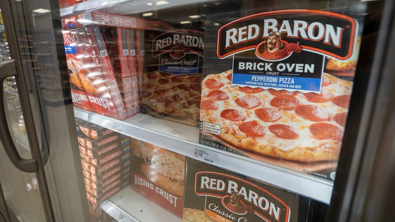 Pizzas in a Target freezer