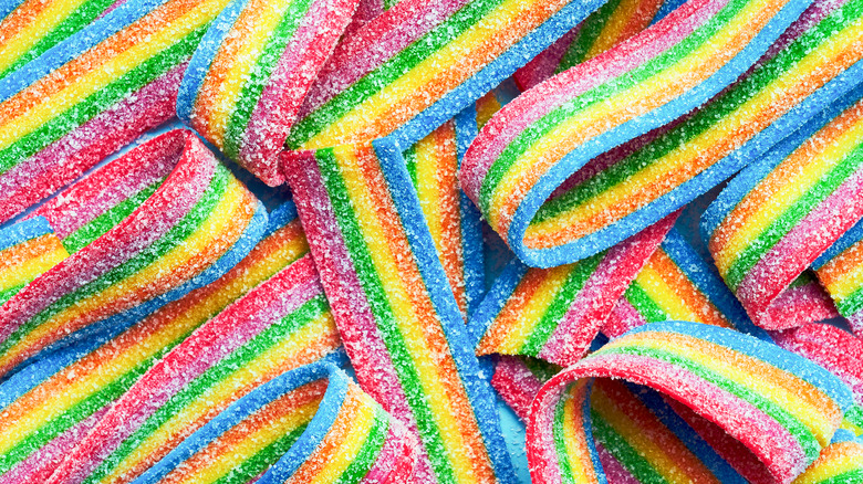 Sour rainbow candy 