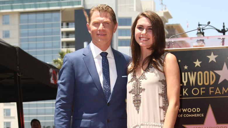 Bobby Flay and his daughter, Sophie Flay, are photographed together outdoors