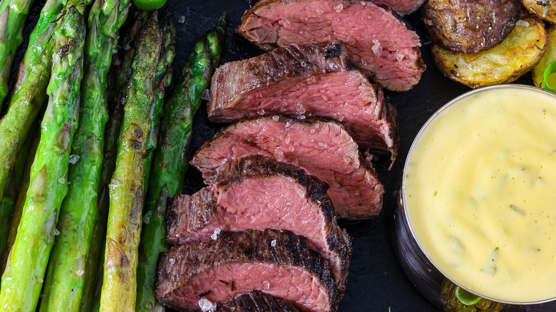 Grilled petite tender steak