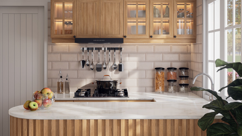 A small but organized kitchen