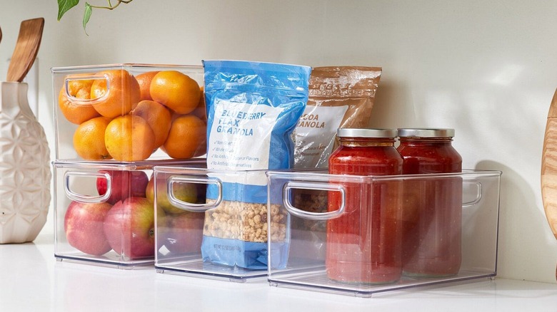 Food organized in iDesign bins