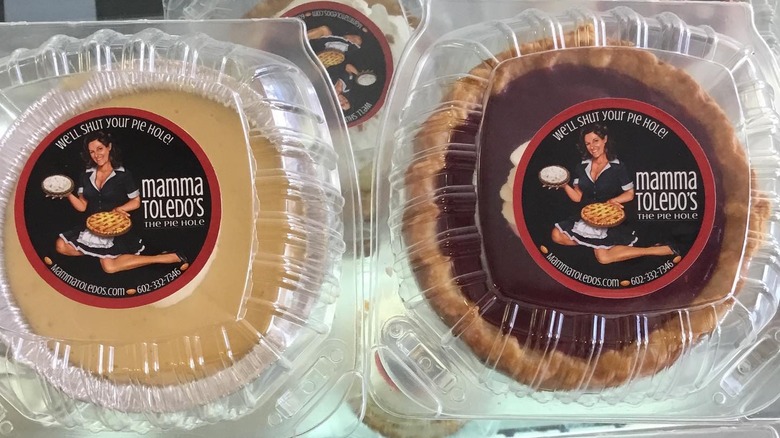 Mini pies from Mamma Toledo's The Pie Hole sit in their plastic packaging