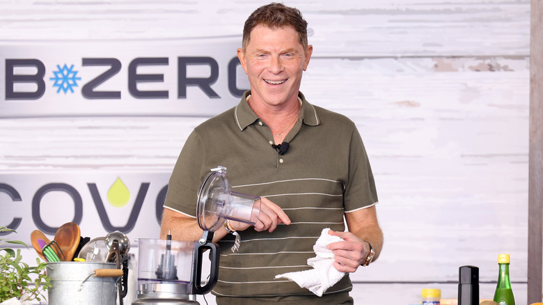 Bobby Flay cooking at a Food and Wine event