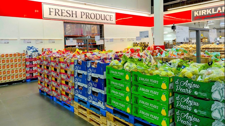 The produce section of a Costco